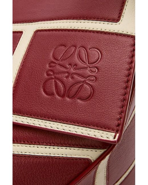 Loewe Red Puzzle Edge Large Brick Bag for men