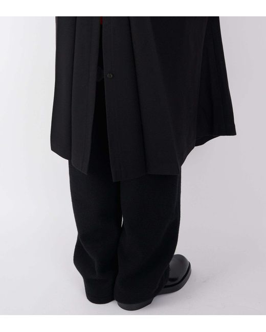 Rier Black Loden Wool Coat for men