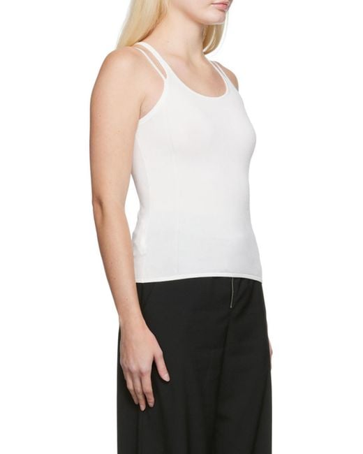 Dion Lee White Density Double-Strap Tank Top for men