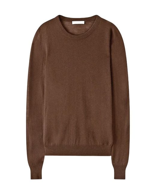 Joseph Brown Round-Neck Sweater