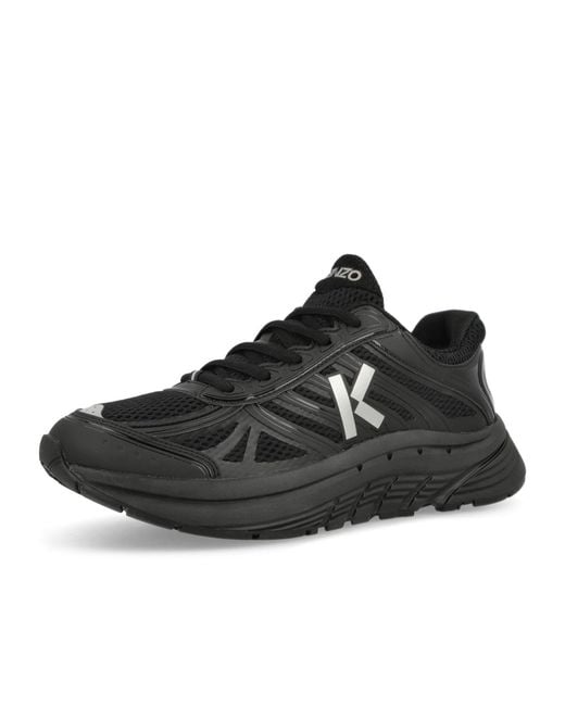 KENZO Black Pace Mesh Lace-Up Sneakers for men