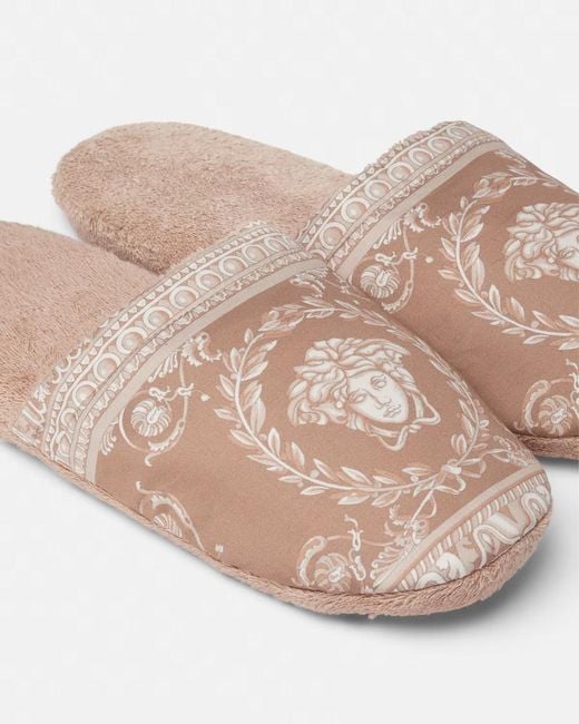 Versace Multicolor Medusa Printed Slides for men