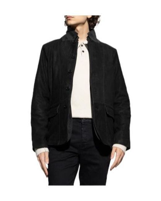 AllSaints Black Button-Up Jacket for men