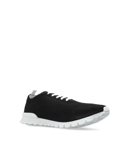 Kiton Black Lace-Up Sneakers for men