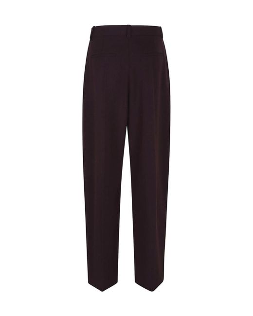 Victoria Beckham Blue Tailored Pleated Trousers