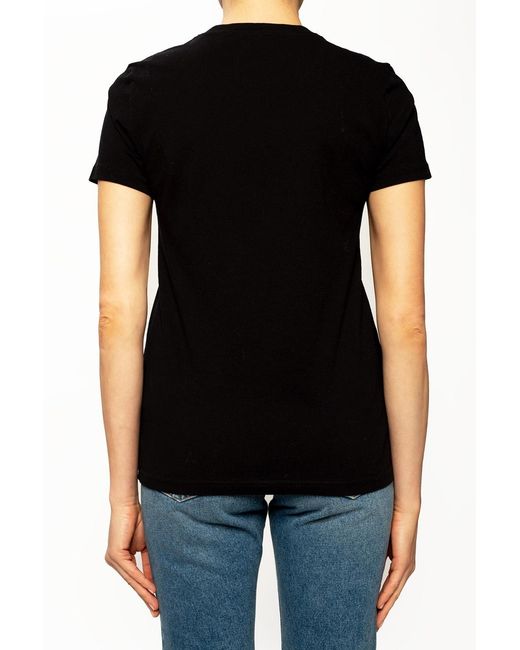 Off-White c/o Virgil Abloh Black Logo-Print T-Shirt