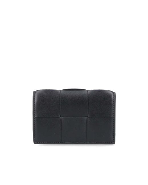 Bottega Veneta Black Flap Card Case for men