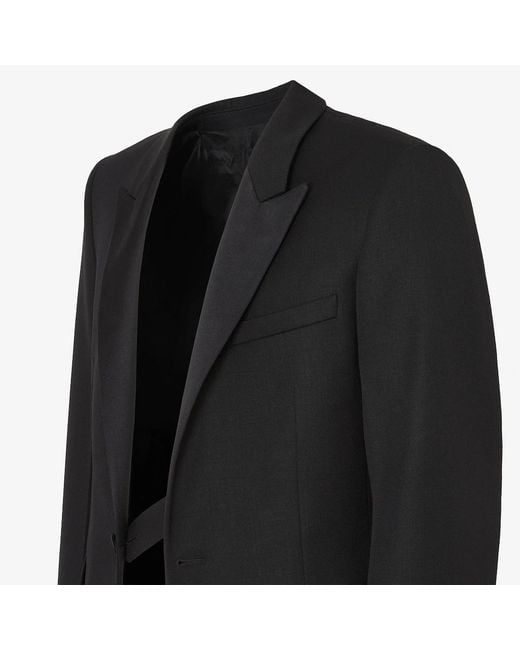 Fendi Black Grain De Poudre Blazer for men