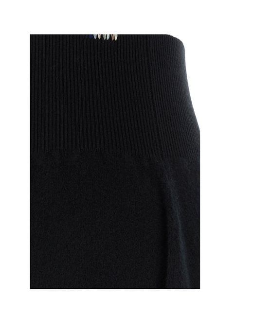 Extreme Cashmere Black Elastic-Waist Skirt