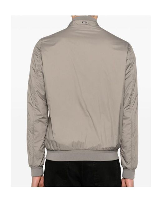 Herno Gray Zip-Up Bomber Jacket for men