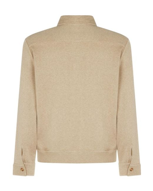 Lardini Natural Button-Front Knitted Jacket for men