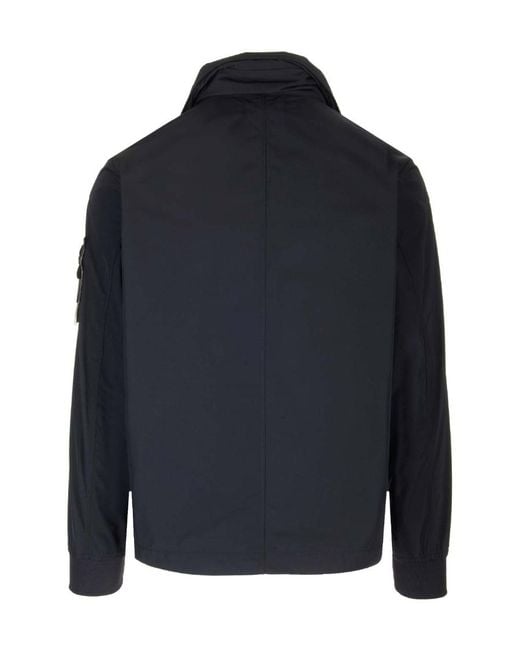 Stone Island Blue Logo Patch Jacket for men