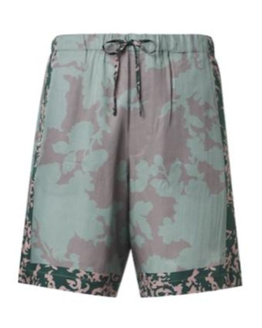 Dries Van Noten Gray Printed Shorts for men