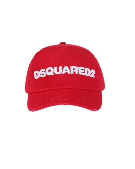 DSquared² Pink Embroidered Baseball Cap for men