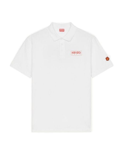 KENZO White Paris Polo for men