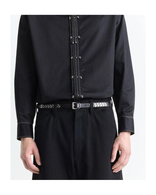 Lemaire White Stud Belt