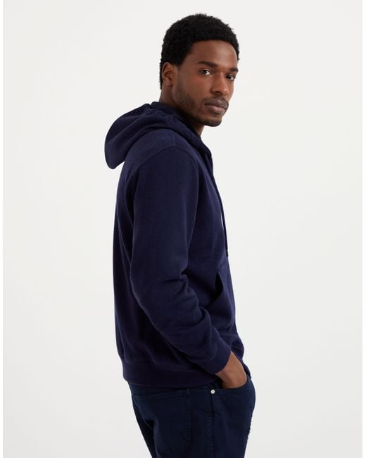 Brunello Cucinelli Blue Long-Sleeve Cashmere Hoodie for men