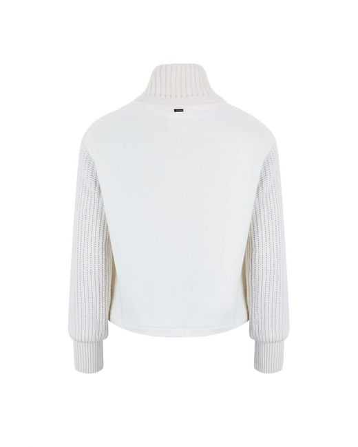 Herno White High-Neck Casual Jacket