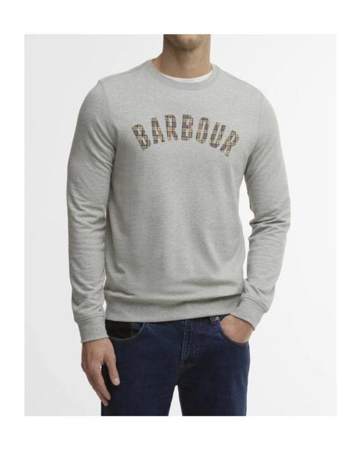 Barbour Gray Printed Sweater for men