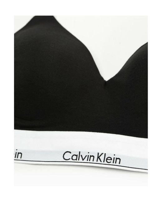 Calvin Klein Black Cotton Light-Lined Bra