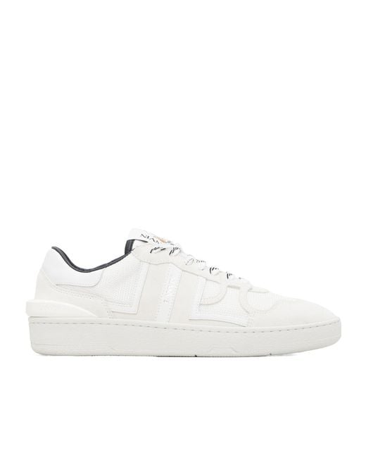 Lanvin White Clay Mesh Sneakers for men