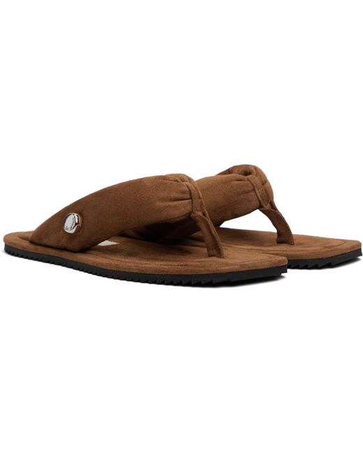 The Attico Brown Indie Flip Flops