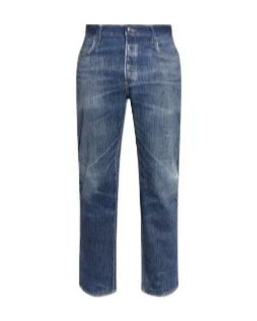 AllSaints Blue Bead Straight-Leg Jeans