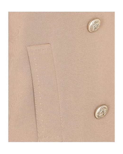 Circolo 1901 Natural Double-Breasted V-Neck Jacket