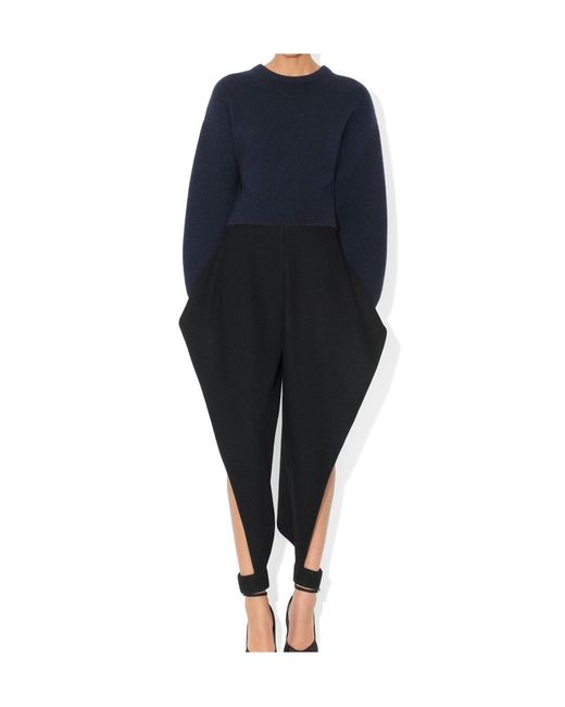 Alaïa Blue Cashmere Crew Neck Jumper
