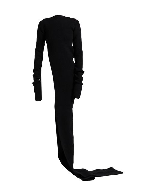 Rick Owens Black Sweater Cashmere, Virgin Wool, Elastane
