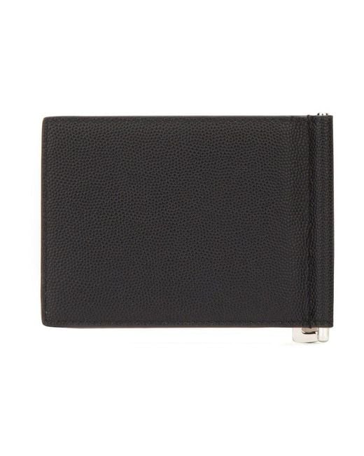 Saint Laurent Black Bill Clip Wallet for men