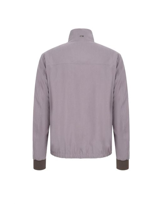 Herno Purple High-Neck Casual Jacket for men