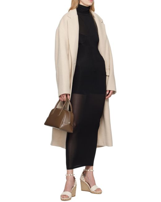 Isabel Marant Black Semi-Sheer High-Neck Long-Sleeved Dress