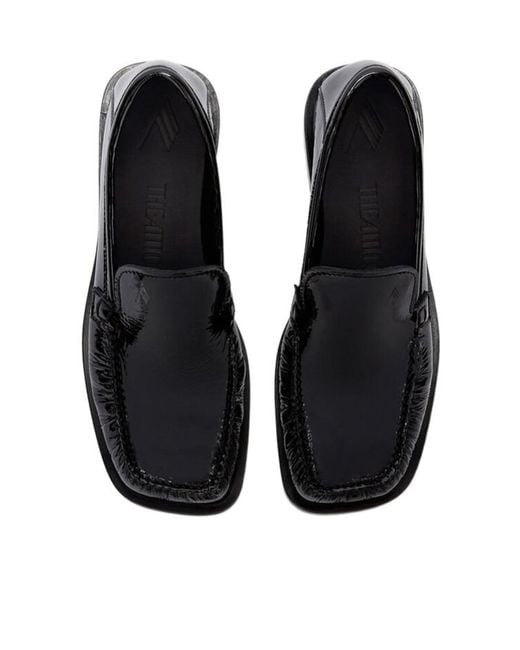 The Attico Black The Charles Square-Toe Loafers