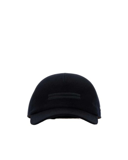 Zegna Blue Logo Detailed Baseball Cap for men