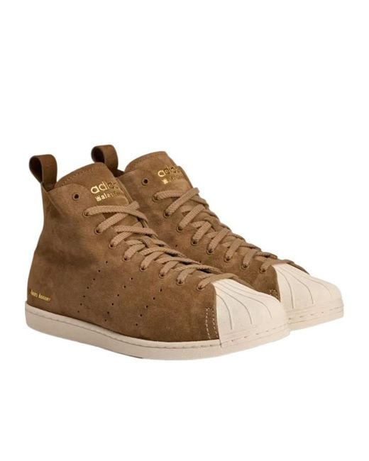 Adidas by Wales Bonner Brown Adidas Wales Bonner Superstar High-Top Sneakers