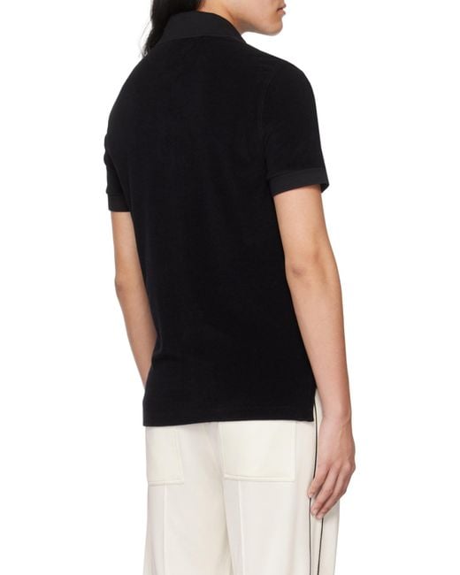 Tom Ford Black Towelling Polo Shirt for men