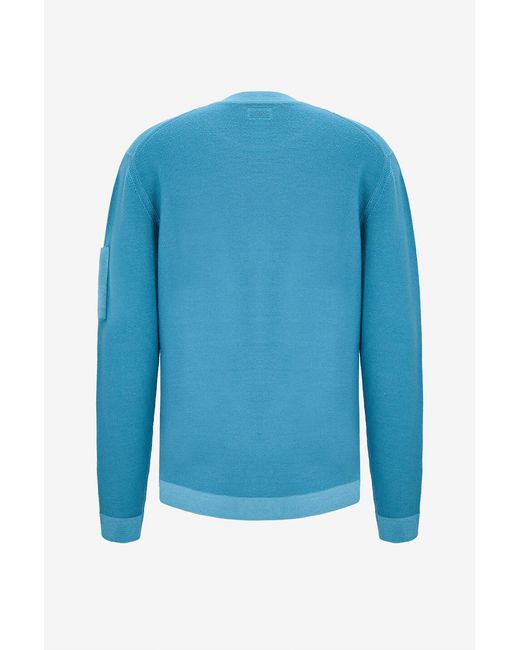 C P Company Blue Lens-Detail Sweatshirt for men