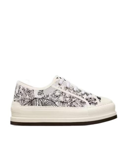 Dior White Walk'N' Platform Sneaker