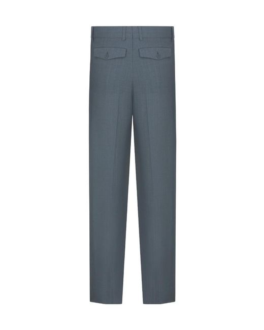 Dior Blue High Waist Straight Leg Pants for men