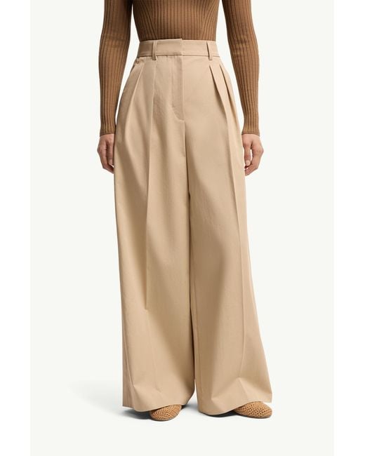 Moncler Natural Pleated Tailored Pants