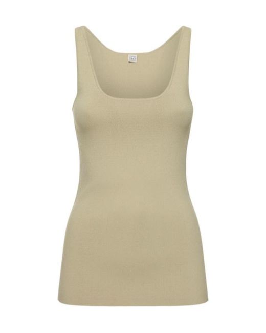 Totême Green Compact Knit Tank Top