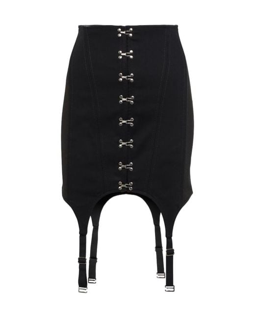 Dion Lee Black Clasp Mini Skirt