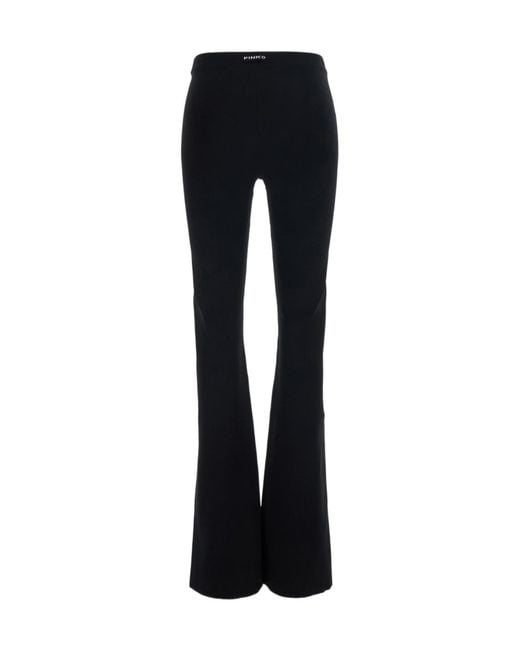 Pinko Black Elastic-Waist Casual Trousers