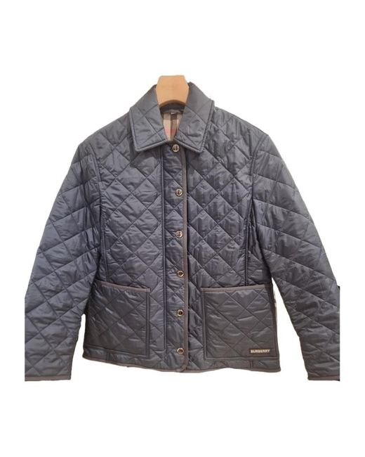 Burberry Gray Quilted Cotton Jacket