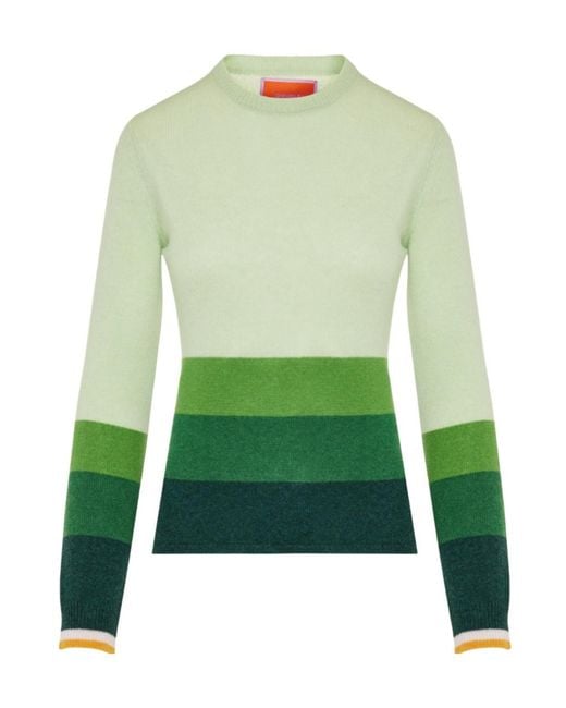 LaDoubleJ Green Tones Striped Sweater