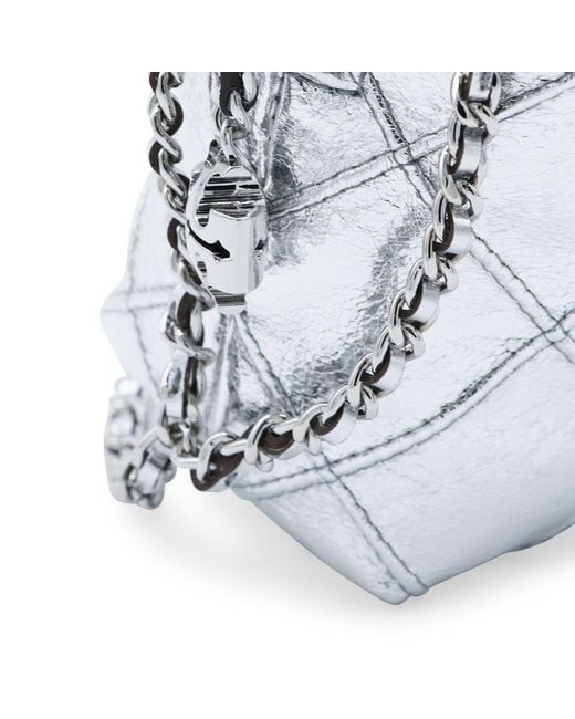Tory Burch Gray Quilted Chain-Linked Shoulder Bag