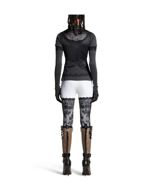 Balenciaga Black Layered Long-Sleeved Top