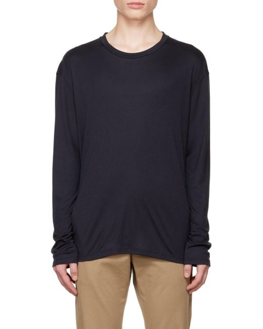 Zegna Blue Long-Sleeved Sweater for men