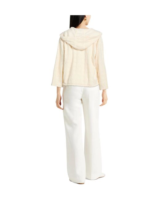 Tory Burch Natural Hooded Track Jackets